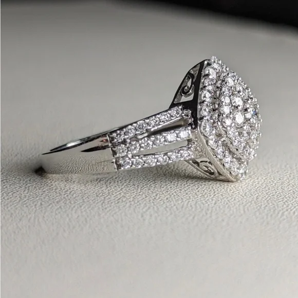 White gold fashion ladies size 7 brand new 3/8cctw diamonds - Picture 4 of 7